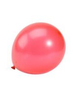 ลูกโป่งกลม เนื้อมุก สีแดง ไซส์ 6 นิ้ว แพ็คละ 10 ใบ (Metallic Red Round Balloon Size 6')
