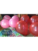 ลูกโป่งกลม เนื้อเมททัลลิก สีแดง ไซส์ 9 นิ้ว แพ็คละ 10 ใบ ( Round Balloons 9" - Metallic Red Color )