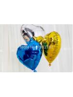 ลูกโป่งฟลอย์รูปหัวใจ สีฟ้า ไซส์ใหญ่ 32 นิ้ว - Heart Shape Balloon Blue Color / Item no.TL-G012
