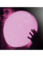 ลูกโป่ง LED สีชมพู แพ็ค 5 ชิ้น ไฟสว่างเหมือนโคมไฟ (LED Pink Balloon - LED Fixed Mode)