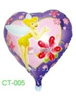 ลูกโป่งฟลอย์ลายทิงเกอร์เบลล์ ทรงหัวใจ - Tinker Bell Heart shape Balloon / Item No. TL-A020