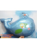 ลูกโป่งฟลอย์ทรงปลาวาฬ Baby Boy - Baby Boy Whale Shape Foil Balloon/Item No.TL-C030