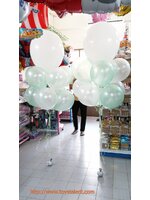 ลูกโป่งจัมโบ้ สีขาว ขนาด 24 นิ้ว - Round Jumbo Balloon White color 24"