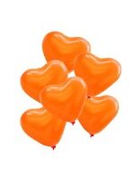 ลูกโป่งหัวใจเนื้อเมททัลลิก สีส้ม ไซส์ 12 นิ้ว แพ็คละ 10 ใบ (Heart Shape Balloon-Metallic Orange Color)