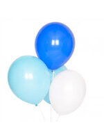 ลูกโป่งกลม สีน้ำเงิน ไซส์ 10 นิ้ว แพ็คละ 10 ใบ (Round Balloons Size 10" - Standard Deep Blue Color)