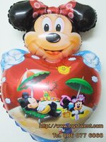 ลูกโป่งฟลอย์การ์ตูน มินนี่เมาส์หัวใจ I Love You - Minnie Mouse Heart I Love You Foil Balloon / Item No.TL-A066