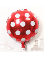 ลูกโป่งฟลอย์ทรงกลม Polk Dot สีแดง ไซส์ 18 นิ้ว - Round Shape Balloon Polka Dot Red Color 18" / Item No. TL-G033
