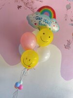 Set#28 ช่อลูกโป่งฟอลย์ Get Well Soon เยี่ยมไข้ (แบรนด์ Anagram)+ลูกโป่งยาง 12นิ้ว