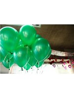 ลูกโป่งกลม เนื้อเมททัลลิก สีเขียวเข้ม ไซส์ 10 นิ้ว แพ็คละ 10 ใบ (Round Balloon Size 10" - Metallic Dark Green Latex Balloons)