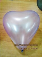 ลูกโป่งหัวใจ เนื้อมุก สีม่วงอ่อน ไซส์ 6 นิ้ว แพ็คละ 10 ใบ