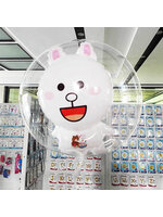 ลูกโป่งใส BoBo Balloon ทรงกลมลูกบอล มีกระต่าย Cony ด้านใน ไซส์ 18 นิ้ว นำเข้าจากจีน /Item No. TL-G058