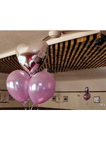 ลูกโป่งฟลอย์รูปหัวใจ สีเงิน ไซส์ 18 นิ้ว - Heart Shape Balloon Silver Color / Item No.TL-G011
