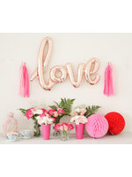 ลูกโป่งฟลอย์ข้อความ LOVE Balloon สีทองโอรส ไซส์ 75 X 55 cm./ Item No.TL-E063