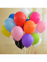 ลูกโป่งกลมเนื้อสแตนดาร์ท สีมาตรฐาน คละสี ไซส์ 10 นิ้ว แพ็คละ 10 ใบ (Round Balloons Size 10" - Mixed Standard Color)