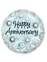 ลูกโป่งฟลอย์นำเข้า Happy Anniversary Diamonds / Item No. AG-24657 แบรนด์ Anagram ของแท้