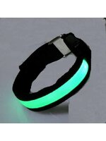 สายรัดแขนแถบไฟ LED กระพริบแสง สีเขียว