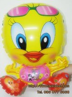 ลูกโป่งฟลอย์ ตัวการ์ตูน ทวิสตี้ - Tweety Foil Balloon / Item No. TL-B026