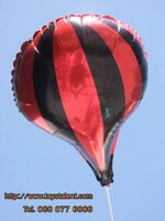 ลูกโป่งฟลอย์ทรงบอลลูน สีแดง - Hot Air Balloon Shape Foil Balloon Red Color / Item No.TL-G037
