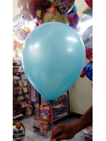 ลูกโป่งกลมเนื้อมุก สีฟ้าอ่อนเทอร์ควอยซ์ ไซส์ 12 นิ้ว แพ็คละ 10 ใบ (Round Balloons Size 12" - Pearl Light Turquoise Blue Color)