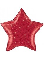 ลูกโป่งฟลอย์รูปดาว Laser สีแดง ไซส์ 19 นิ้ว - Star Shape Laser Foil Balloon Red Color / TL-G004
