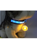 ไฟกระพริบ LED Clip on จี้ห้อยคอ สีเหลือง ห้อยพวงกุญแจ ป้ายห้อยคอสุนัขและแมว