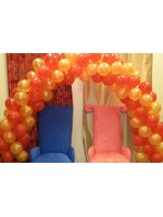 ลูกโป่งกลม เนื้อเมททัลลิก สีส้ม ไซส์ 6 นิ้ว แพ็คละ 10 ใบ (Orange Metallic Round Balloon Size 6")