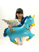Blue Unicon Shape Foil Balloon - บอลลูนม้ายูนิคอร์นสีฟ้า/ Item No.TL-B014