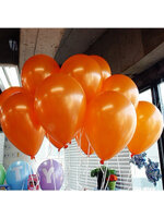 ลูกโป่งกลมเนื้อเมททัลลิก สีส้ม ไซส์ 12 นิ้ว แพ็คละ 10 ใบ (Orange Metallic Round Balloon Size 12")