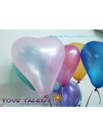 ลูกโป่งหัวใจ เนื้อมุก สีชมพูอ่อน ไซส์ 6 นิ้ว แพ็คละ 10 ใบ