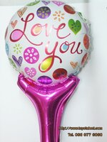 บอลลูนเป่าลม พิมพ์ลาย LOVE YOU / Item No. TL-M010 สำเนา