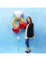 ลูกโป่งฟลอย์ แหวนแต่งงาน ไซส์ใหญ่ 45" - Big Wedding Ring Foil Balloon/ Item No. TL-E031