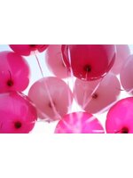 ลูกโป่งกลม สีชมพูอ่อน/สีชมพูเข้ม ไซส์ 10 นิ้ว แพ็คละ 10 ใบ (Round Balloons Size 10" - Standard Baby Pink & Standard Cherry Pink Color)