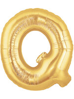 ลูกโป่งฟลอย์รูปตัวอักษร Q สีทอง ไซส์จัมโบ้ 40 นิ้ว - Q Letter Shape Foil Balloon Size 40" Gold Color