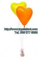 ลูกโป่งหัวใจ สีส้ม ไซส์ 11 นิ้ว แพ็คละ 10 ใบ (Heart Latex Balloon - Orange Color 11")