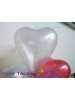 ลูกโป่งหัวใจ เนื้อเมททัลลิค สีเงิน ไซส์ 6 นิ้ว แพ็คละ 10 ใบ