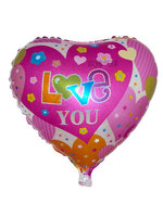 Love You Foil Balloon - ลูกโป่งฟลอย์ Love You ทรงหัวใจ ไซส์ 18 นิ้ว/ Item no. TL-E009