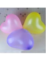 ลูกโป่งหัวใจ เนื้อเมททาลิก สีเหลืองไซส์ 6 นิ้ว แพ็คละ 10 ใบ