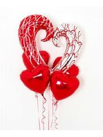 ลูกโป่งฟลอย์รูปหัวใจเสี้ยวใหญ่ พิมพ์ลาย ไซส์ 45 นิ้ว - Heart Shape Foil Balloon/ Item No.TL-G040