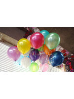 ลูกโป่งกลมเนื้อมุก และ เมททัลลิค คละสี ไซส์ 12 นิ้ว แพ็คละ 10 ใบ (Mixed Pearl & Metallic Balloons Size 12")