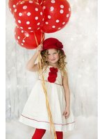 ลูกโป่งกลมนำเข้า พิมพ์ลายจุด สีแดงไซส์ 12 นิ้ว แพ็คละ 10 ใบ ( Polka Dot Printing Balloon - Red Color )