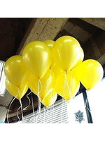 ลูกโป่งกลมเนื้อเมททัลลิก สีเหลือง ไซส์ 10 นิ้ว แพ็คละ 10 ใบ (Round Balloons Size 10" - Metallic Yellow Color)