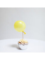 ลูกโป่งกลม เนื้อเมททัลลิก สีเหลือง ไซส์ 6 นิ้ว แพ็คละ 10 ใบ (Yellow Metallic Round Balloon Size 6")