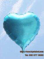 ลูกโป่งฟลอย์รูปหัวใจ สีฟ้ามุก ไซส์ 18 นิ้ว - Heart Shape Foil Balloon Pearl Blue Color / Item No.TL-G015