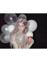 ลูกโป่งกลมใส ไม่มีสี ไซส์ 10 นิ้ว แพ็คละ 10 ใบ (Round Balloons 10"- Clear Cystal Balloon)