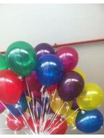 ลูกโป่งกลม สีเขียว คริสตัล ไซส์ 10 นิ้ว แพ็คละ 10 ใบ (Round Balloons 10"- Green Cystal Balloon)