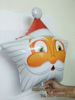 ลูกโป่งฟลอย์ หน้าซานต้าคลอส ทรงดาว - Santa Face Foil Star Balloon / Item No.TL-A107
