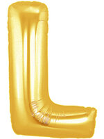 ลูกโป่งฟลอย์รูปตัวอักษร L สีทอง ไซส์จัมโบ้ 40 นิ้ว - L Letter Shape Foil Balloon Size 40" Gold Color