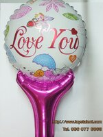 บอลลูนเป่าลม พิมพ์ LOVE YOU ลายหวานๆ / Item No. TL-M013
