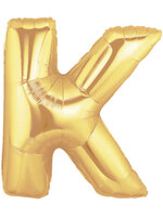 ลูกโป่งฟลอย์รูปตัวอักษร K สีทอง ไซส์จัมโบ้ 40 นิ้ว - K Letter Shape Foil Balloon Size 40" Gold Color