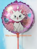 ฟลอย์เป่าลม ทรงกลมเล็ก พิมพ์ลายการ์ตูน แมว Marie - Small Round Shape Marie Cat Cartoon Foil Balloon / Item No. TL-B030
